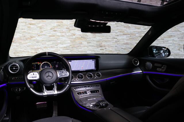Mercedes-Benz E-estate AMG 63 S 4MATIC+ | KERAMISCHE REMMEN | HUD | PANO | STOELVERW + VENTILATIE | AIR BODY CONTROL | SOFT CLOSE | CARBON | VOL OPTIES!