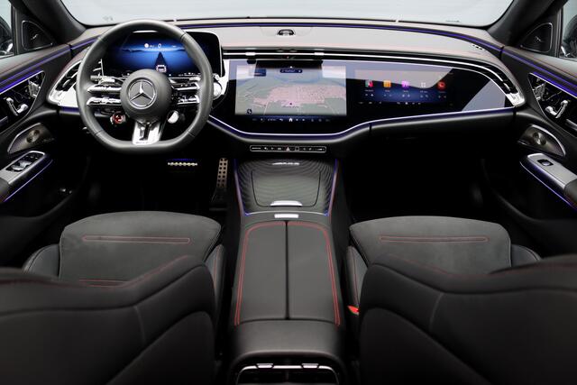 Mercedes-Benz E-estate AMG 53 4MATIC+ | Hyperscreen | Achterasbesturing | Trekhaak | Distronic | Burmester | Panoramadak | Surround Camera | Digital Light |