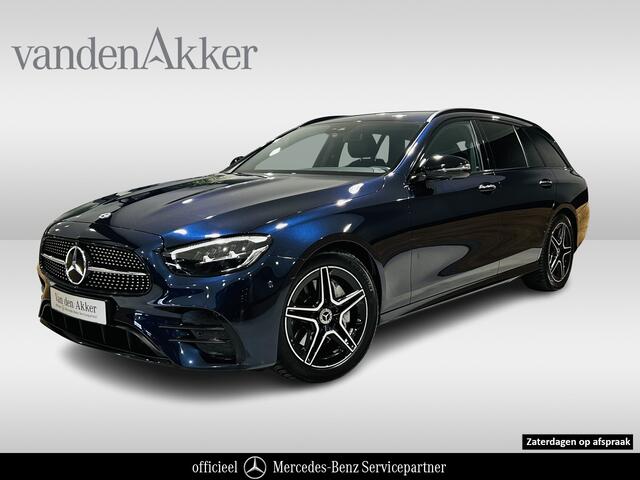 Mercedes-Benz E-estate 200 AMG // Trekhaak // Leder // 360 Camera // Nightpakket // Sfeerverlichting // Keyless Entry // Alarm 3 // Dode hoek Assistent // Zwarte hemel