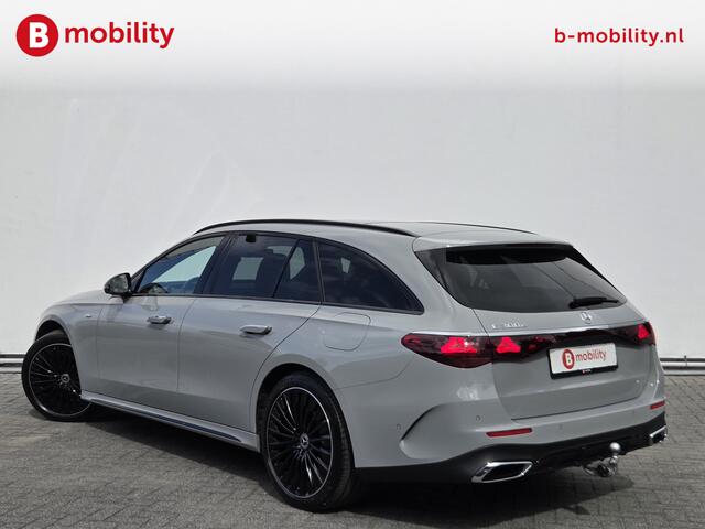 Mercedes-Benz E-estate 300 e AMG Line Alpinegrijs Trekhaak 2100kg Panoramadak | 360 Camera | Burmester | Distronic Plus | Sportstoelen