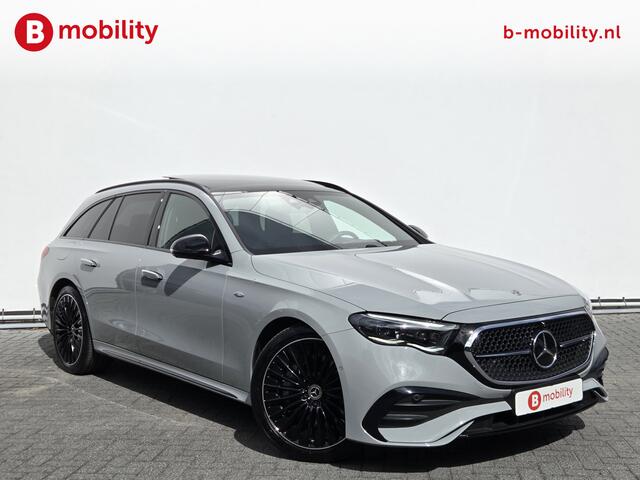 Mercedes-Benz E-estate 300 e AMG Line Alpinegrijs Trekhaak 2100kg Panoramadak | 360 Camera | Burmester | Distronic Plus | Sportstoelen