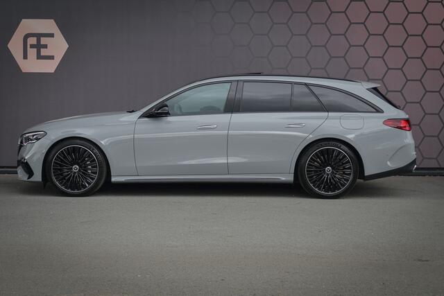 Mercedes-Benz E-estate 300e AMG LINE | BURMESTER 4D | SUPERSCREEN | PANORAMADAK | 20" | NIGHTPACK | DISTRONIC | PRIVACY GLASS | MANUFAKTUR ALPINE GRAU