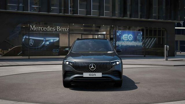 Mercedes-Benz EQA 250+ Business Solution AMG Night Pakket | Winter Pakket | Panoramadak | Burmester 3D Surround Sound | 360° Camera | Head-up Display | Dodehoekassistent | Elektrisch Verstelbare Stoelen + Memory | Stoelverwarming | Stuurverwarming | Sfeerverlichting | Sier