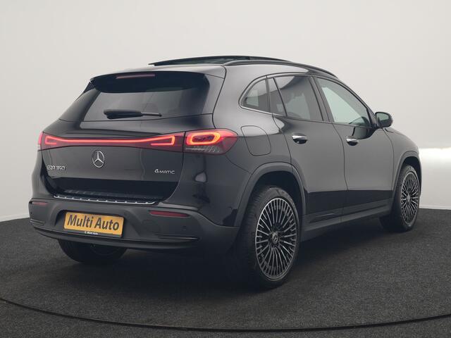 Mercedes-Benz EQA 350 4MATIC Luxury Line 69,7 kWh 292pk Dealer O.H. | Panodak | Adaptive Cruise | Camera | Lederen Sportstoelen Ventilatie & Verwarmd | Sfeerverlichting | Keyless | Blis | Navigatie | DAB | 20"L.M |
