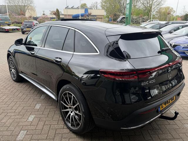 Mercedes-Benz EQC 400 4MATIC Premium Plus 80 kWh AMG LINE | BURMESTER | HEADUP DISPLAY DODEHOEK DETECTIE | NAVIGATIE | 360 CAMERA | PANORAMADAK | ADAPTIVE CRUISE CONTROL | PARKEERSENSOREN | ELE WEG KLAPBARE TREKHAAK | LED | APPLE CARPLAY | STOELVERWARMING |