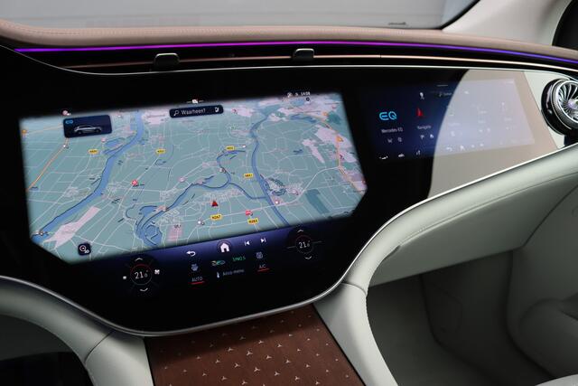 Mercedes-Benz EQE SUV 350+ AMG Line 91 kWh | Hyperscreen | Achterasbesturing | Distronic+ | Surround Camera | Verwarmd Stuurwiel | Digital Light | Keyless Go | Parfumering | 22kW | Memory |