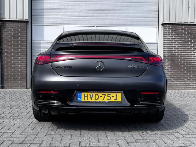 Mercedes-Benz EQE AMG 53 4MATIC+ | Premium Plus | Night Pakket | Rijassistentiepakket Plus | Panoramadak | HYPERSCREEN | 360° Camera | AIRMATIC Luchtvering | Achterasbesturing | AMG Keramisch Remsysteem | Sierdelen AMG Carbon | Burmester 3D Surround | Head-up Display | DIG