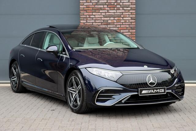 Mercedes-Benz EQS 450+ AMG Line 118 kWh | Hyperscreen | Luchtvering | Achterasbesturing | Distronic | Burmester | Memory | Keyless Go | Warmtepomp | Elek. Zitplaatsen Achter |