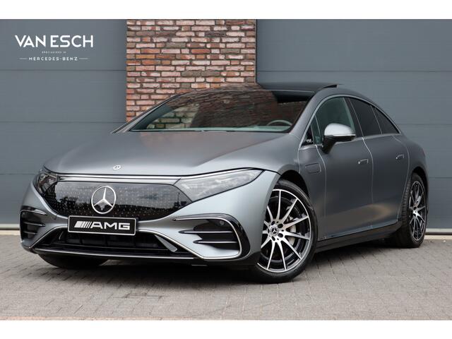 Mercedes-Benz EQS 450+ AMG Line Premium+ 108 kWh | Luchtvering | Achterasbesturing | Distronic+ | Burmester | Stoelventilatie | Massage | Digital Light | Panoramadak | HUD | Verwarmd Stuurwiel |