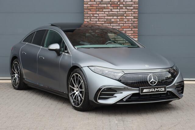 Mercedes-Benz EQS 450+ AMG Line Premium+ 108 kWh | Luchtvering | Achterasbesturing | Distronic+ | Burmester | Stoelventilatie | Massage | Digital Light | Panoramadak | HUD | Verwarmd Stuurwiel |