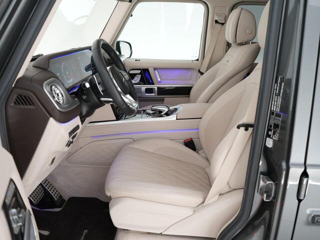 Mercedes-Benz G-KLASSE 63AMG 585pk |schuif/kantel dak|Burmester|massage|360° camera|sportuitlaat|sfeerverlichting|stoelverwarming & verkoeling|Apple Carplay|stuurverwarming|