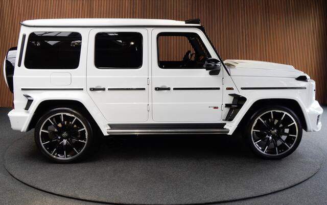 Mercedes-Benz G-KLASSE Brabus 800 Massage Burmester PTS 360° Camera Leer Navi Stoelventilatie Stoelverwarming voor en achter Climate voor & achter Memory seats Distronic Plus Elektr. bedienb. schuif-/ kanteldak PTS LM velgen