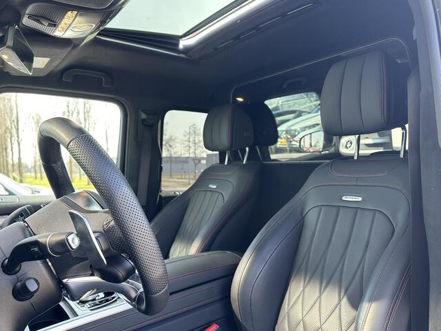 Mercedes-Benz G-KLASSE AMG 63 l 585 Pk V8 l Rijassistentiepakket l Manufaktur l Burmester l 360* camera l Schuif- Kanteldak l Nightpakket l Alarm l I Nederlands geleverd I Alarm l Voertuig volgsysteem l