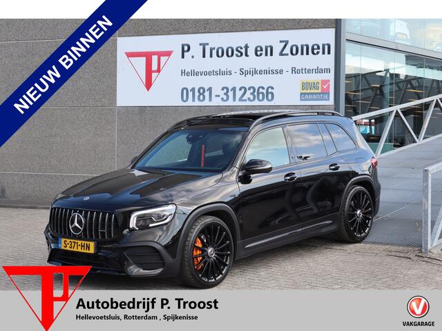 Mercedes-Benz GLB-Klasse AMG 35 4MATIC Night pakket/Panoramadak/Stoelverwarming/Sfeerverlichting/ABC Kleppensysteem/Achteruitrijcamera/Apple carplay/21'' licht metaal/Elektrische achterklep/Oranje gordels!