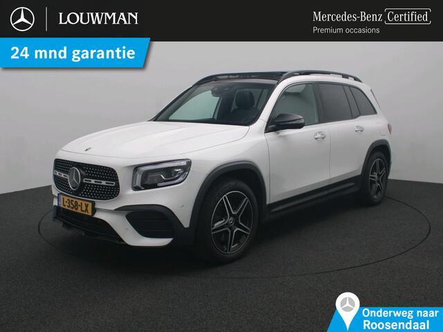 Mercedes-Benz GLB-Klasse 200 Business Solution AMG Premium Plus | Trekhaak | AMG Line | Night Pakket | Distronic | Panorama Schuifkanteldak | Parkeerpakket met achteruitrijcamera. Inclusief 24 maanden Mercedes-Benz Certified garantie voor Europa.