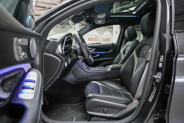 Mercedes-Benz GLC-KLASSE Coupé AMG 63 S 510pk 4MATIC+ |BTW|schuif/kantel dak|Burmester High end|sport uitlaat|360 camera|HUD|ambient light|elk stoelen + memory|trekhaak elektrisch|Apple Carplay|