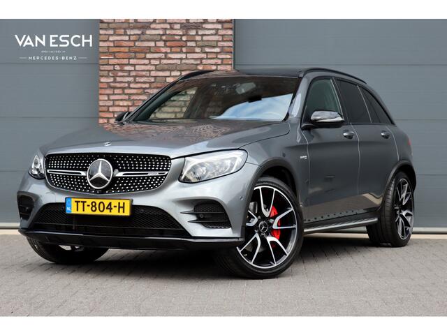 Mercedes-Benz GLC-KLASSE AMG 43 4MATIC | Luchtvering | Distronic+ | Carbon | Memory | Burmester | Panoramadak | HUD | Trekhaak | Nightpakket | Leder | Surround Camera | Keyless Go |