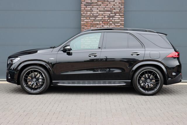 Mercedes-Benz GLE-KLASSE AMG 53 Hybrid Premium 4MATIC+ | Luchtvering | Distronic | Memory | Massage | Trekhaak | MBUX Tablet | Stoelventilatie | Verwarmd Stuurwiel | HUD | Burmester | Keyless Go |