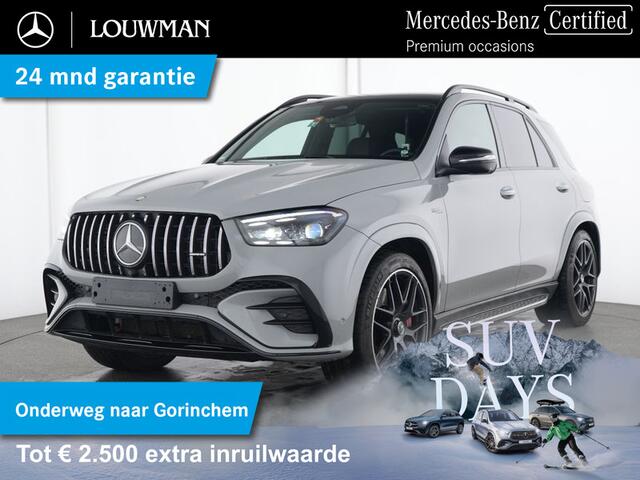Mercedes-Benz GLE-KLASSE Mercedes-AMG 53 Hybrid 4MATIC+ Premium Plus | Trekhaak | Airmatic | Panoramadak | Burmester® | Sluitbekrachtiging | Distronic | Stoelverwarming - Ventilatie | Inclusief 24 maanden MB Certified garantie voor Europa.