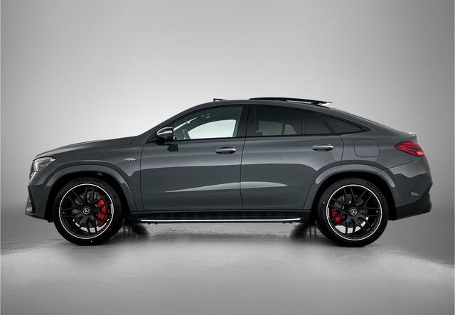 Mercedes-Benz GLE-KLASSE Coupé AMG 53 Hybrid 4MATIC+ Premium Plus | Sierdelen AMG carbon | Trekhaak | 22 inch AMG velgen | Luchtvering | Rijassistentiepakket | Head-up display | Burmester 3D sound systeem | Remklauwen rood | Stoelventilatie voor | AMG TRACK PACE | 360°-camera |
