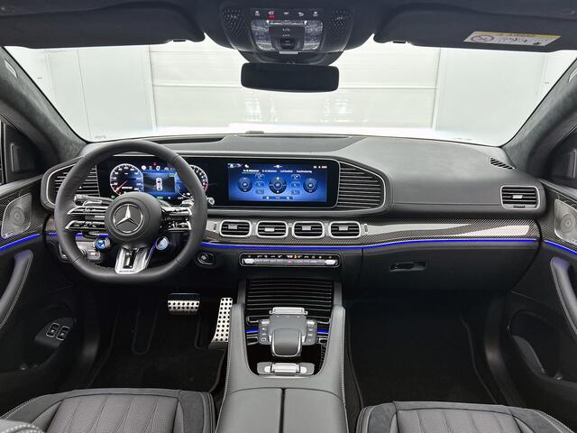 Mercedes-Benz GLE-KLASSE Coupé AMG 53 Hybrid 4MATIC+ Premium Plus | Sierdelen AMG carbon | Trekhaak | 22 inch AMG velgen | Luchtvering | Rijassistentiepakket | Head-up display | Burmester 3D sound systeem | Remklauwen rood | Stoelventilatie voor | AMG TRACK PACE | 360°-camera |