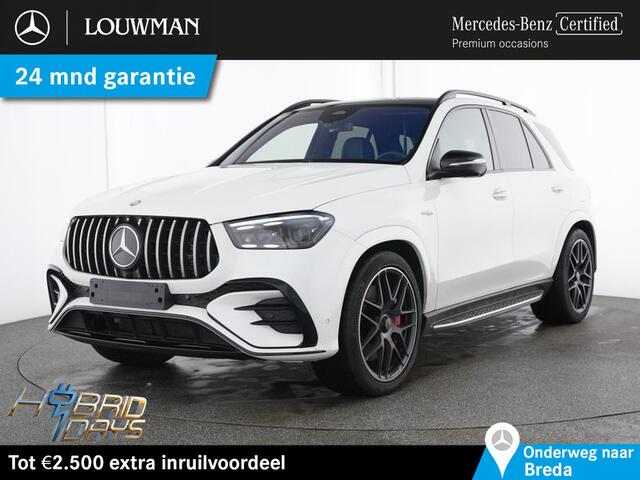 Mercedes-Benz GLE-KLASSE Mercedes-AMG 53 Hybrid 4MATIC+ Alarm Klasse 3 | 22 Inch AMG Velgen | Trekhaak | Night Pakket | Head-up-Display | Airmatic | Panorama Schuif-Kanteldak | Inclusief 24 maanden MB Certified garantie voor Europa.