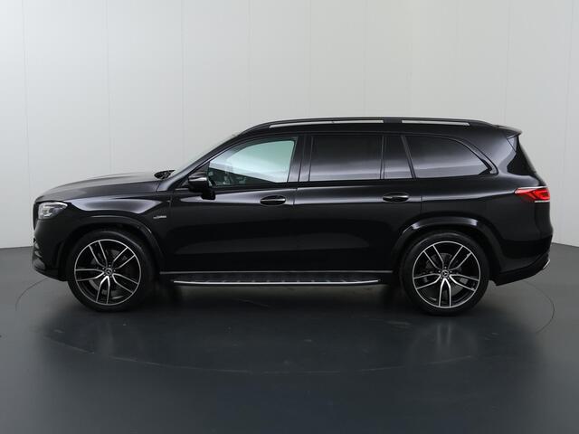 Mercedes-Benz GLS-KLASSE 450 4MATIC Premium Plus | 7-persoons | AMG | Night | Luchtvering | Trekhaak | Treeplanken | 23" lichtmetalen velgen | Keyless |