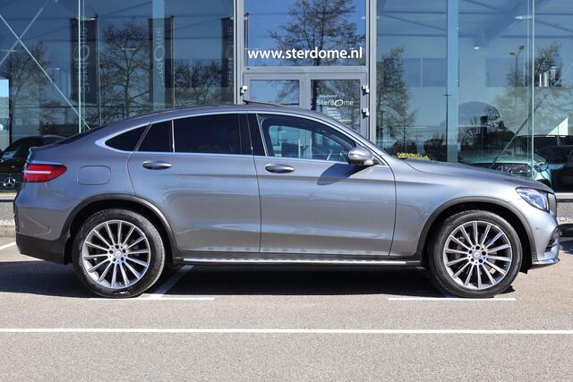 Mercedes-Benz Glc Coupé 250 4MATIC Amg Line l Schuif- Kanteldak l LED High Performance l Trekhaak I Bruin Leder l Memory l Stoelverwarming I I Multispaak velgen I Treeplanken I
