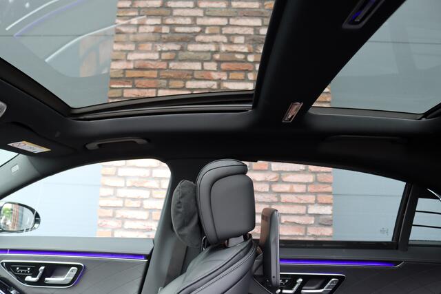 Mercedes-Benz S-KLASSE 450d 4MATIC Lang AMG Line Aut9 | Airmatic | Chauffeurspakket | Achterasbesturing | Augmented HUD | Distronic+ | Burmester | Exclusief Nappa Leder | 3D-Display | Vlakkenverwarming | Zonweringspakket |