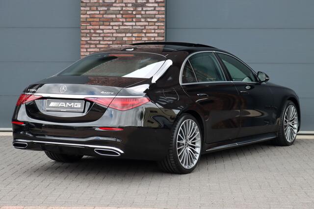 Mercedes-Benz S-KLASSE 450d 4MATIC Lang AMG Line Aut9 | Airmatic | Drive Pilot | Chauffeurspakket | Achterasbesturing | Augmented HUD | Distronic+ | Burmester | Exclusief Nappa Leder | 3D-Display | Vlakkenverwarming | Zonweringspakket |