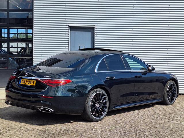 Mercedes-Benz S-KLASSE 580 e 4MATIC | Panoramadak | Burmester | Night pakket | Nappaleder zwart | Massage stoelen | HUD | Achterasbesturing | Zonnescherm pakket | Memory pakket | Multibeam LED | Keyless-GO | Elektrische achterklep