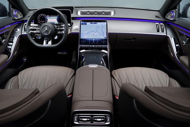 Mercedes-Benz S-KLASSE AMG 63 S E Performance Aut9 | 802pk | MANUFAKTUR | Achterasbesturing | Distronic+ | HUD | Chauffeurspakket | Entertainmentpakket Premium Achter | Stoelventilatie V+A | Vlakkenverwarming | Zonweringspakket | Klaptafels Achter |