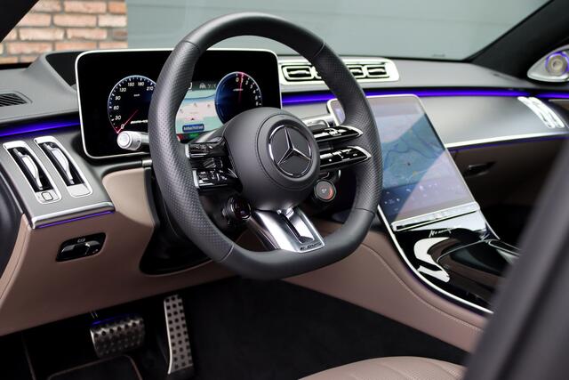Mercedes-Benz S-KLASSE AMG 63 S E Performance Aut9 | 802pk | MANUFAKTUR | Achterasbesturing | Distronic+ | HUD | Chauffeurspakket | Entertainmentpakket Premium Achter | Stoelventilatie V+A | Vlakkenverwarming | Zonweringspakket | Klaptafels Achter |