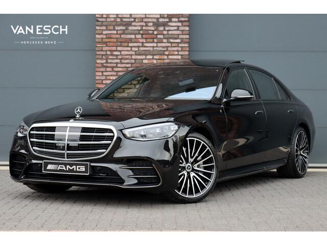 Mercedes-Benz S-KLASSE 580 V8 4MATIC Lang AMG Line Aut9 | Airmatic | Chauffeurspakket | Achterasbesturing | Drive Pilot | Augmented HUD | Distronic+ | Burmester | Nappa Leder | 3D-Display | Vlakkenverwarming | Zonweringspakket |