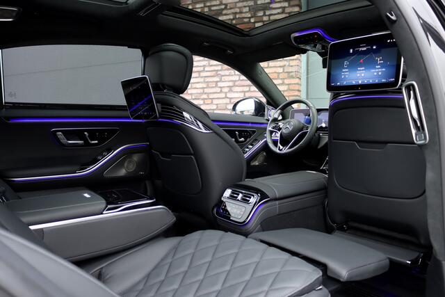 Mercedes-Benz S-KLASSE 580 V8 4MATIC Lang AMG Line Aut9 | Airmatic | Chauffeurspakket | Achterasbesturing | Drive Pilot | Augmented HUD | Distronic+ | Burmester | Nappa Leder | 3D-Display | Vlakkenverwarming | Zonweringspakket |