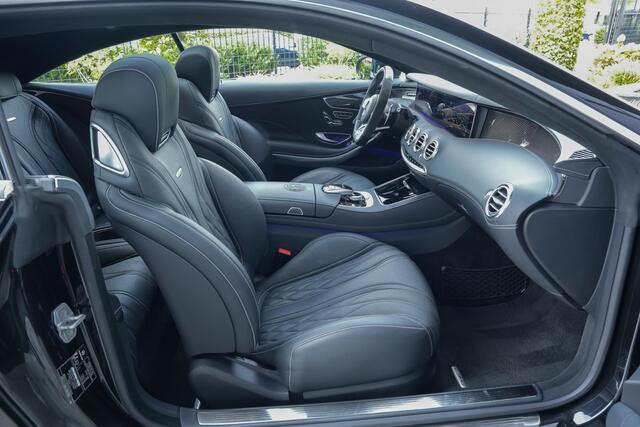 Mercedes-Benz S-KLASSE Coupé 63AMG 612pk 4MATIC+ Premium Plus |1e lak|Magic Sky|Burmester|360 camera|HUD|memory|nightvision|carbon interieur|AIR scarf|massage stoelen|stoelventilatie + verwarming|