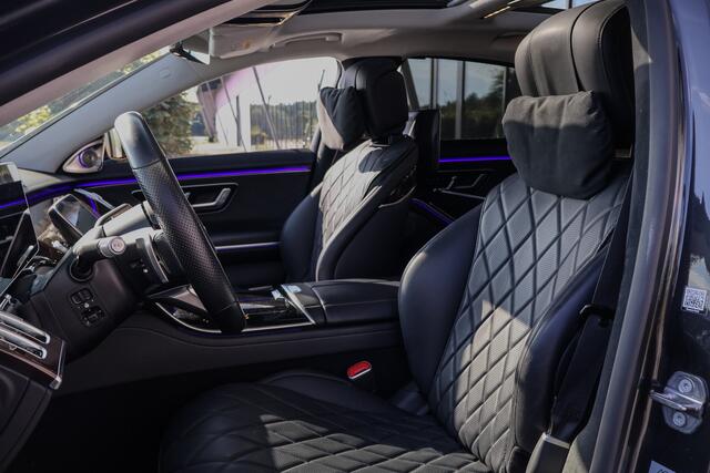 Mercedes-Benz S-KLASSE 500 4MATIC Lang AMG Line | BURMESTER HIGH END 4D | ADAPTIVE CRUISE CONTROL | STOELVERARMING & VERKOELING | MASSAGE | LANG | LEDERE DASHBOARD | STUURVERWARMING | 360 CAMERA | SFEERVERLICHTING | ELEKTRISCHE ACHTERKLEP |