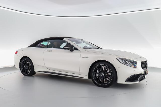 Mercedes-Benz S-KLASSE S63 AMG Cabrio 585pk 4Matic |dealer onderhouden|Carbon exterieur|Burmester High end|drivers package|luchtvering|Air scarf|nightvision|massage|memory|Carbon interieur|HUD|360 camera|