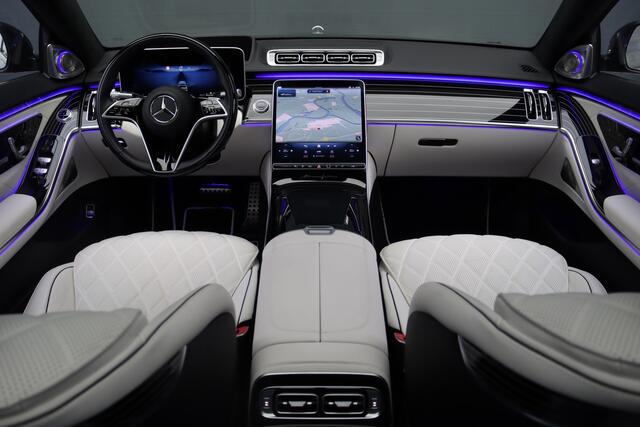 Mercedes-Benz S-KLASSE 580 e 4MATIC Lang AMG Line | Manufaktur | Achterasbesturing | Distronic+ | Burmester | Airmatic | HUD | Stoelventilatie V+A | Entertainmentpakket Achter | Zonweringspakket |