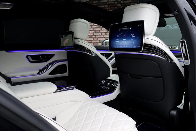 Mercedes-Benz S-KLASSE 580 e 4MATIC Lang AMG Line | Manufaktur | Achterasbesturing | Distronic+ | Burmester | Airmatic | HUD | Stoelventilatie V+A | Entertainmentpakket Achter | Zonweringspakket |