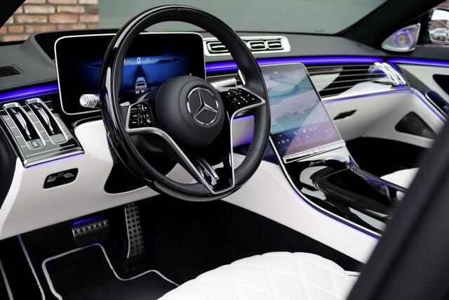 Mercedes-Benz S-KLASSE 580 e 4MATIC Lang AMG Line | Manufaktur | Achterasbesturing | Distronic+ | Burmester | Airmatic | HUD | Stoelventilatie V+A | Entertainmentpakket Achter | Zonweringspakket |