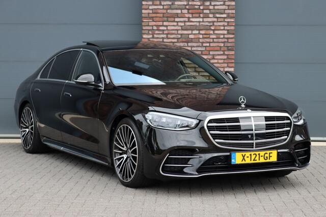 Mercedes-Benz S-KLASSE 400d 4MATIC Lang AMG Line Aut9 | Airmatic | Achterasbesturing | Distronic+ | Zonweringspakket | Burmester | Stoelventilatie | Verwarmd Stuurwiel | HUD | Vlakkenverwarming |