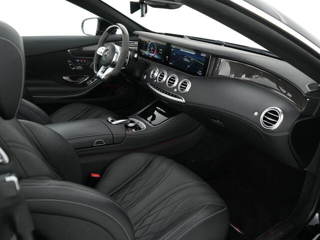 Mercedes-Benz S-KLASSE S63 AMG Cabrio 585pk 4MATIC+ Premium Plus |dealer onderhouden|Burmester high-end|keramisch|massage|Airscarf|nightvision|stoelverwarming & verkoeling|memory|360°|head-up|stuurverwarming|carbon interieur|dodehoek|