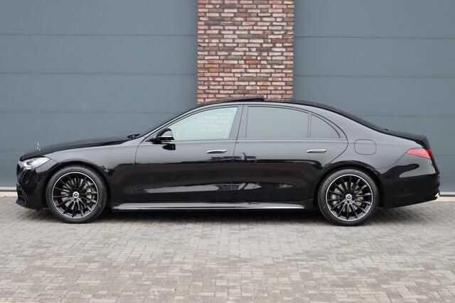 Mercedes-Benz S-KLASSE 580 e 4MATIC Lang AMG Line | Airmatic | Distronic+ | Chauffeurspakket | Memory | Stoelventilatie V+A | Burmester | Soft-Close | Digital Light | Vlakkenverwarming | HUD | Zonweringspakket |