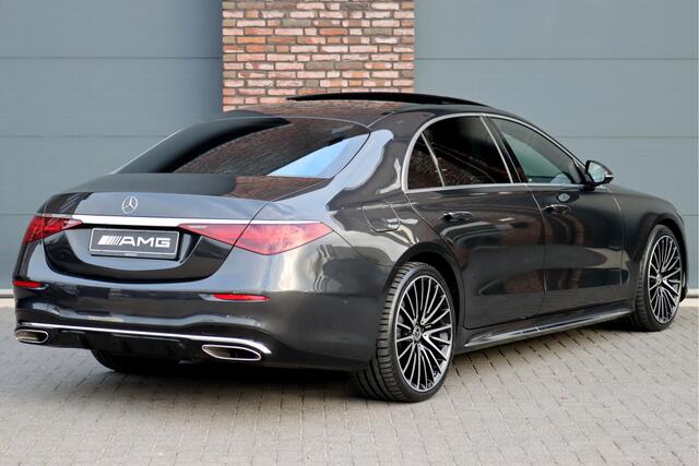 Mercedes-Benz S-KLASSE 580 e 4MATIC Lang AMG Line | Airmatic | Achterasbesturing | Distronic+ | Massage | Memory | Burmester | Stoelventilatie | 3D-Display | HUD | Digital Light | Vlakkenverwarming |
