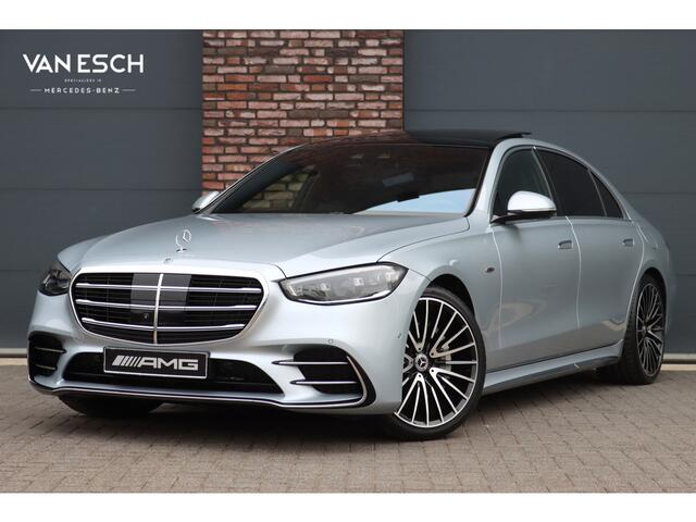 Mercedes-Benz S-KLASSE 580 e 4MATIC Lang AMG Line | Airmatic | Achterasbesturing | Premium Entertainment Achter | HUD | Distronic+ | Burmester | Exclusief Nappa Leder | 3D-Display | Vlakkenverwarming | Zonweringspakket |
