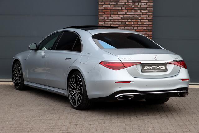 Mercedes-Benz S-KLASSE 580 e 4MATIC Lang AMG Line | Airmatic | Achterasbesturing | Premium Entertainment Achter | HUD | Distronic+ | Burmester | Exclusief Nappa Leder | 3D-Display | Vlakkenverwarming | Zonweringspakket |