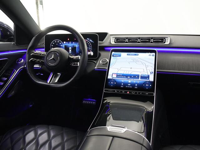 Mercedes-Benz S-KLASSE 580 e 4MATIC Lang AMG Line | Panoramadak | Achterasbesturing | Burmester | Head-up display | Digital light | Rijassistentiepakket | Nappaleder |
