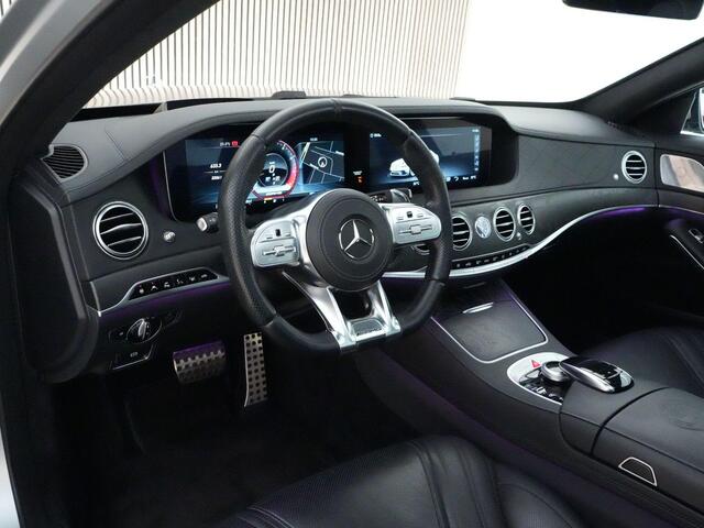 Mercedes-Benz S-KLASSE 63AMG 4Matic+ Lang Premium Plus |dealer onderhouden|1e lak|keramisch|chauffeurs pakket|magic sky|Burmester|soft close|head-up|stoel massage|lucht vering|360 camera|night vision|
