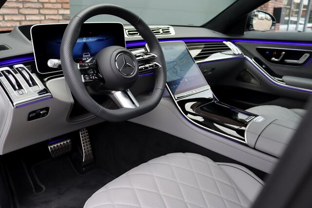 Mercedes-Benz S-KLASSE 450 e Lang AMG Line | Achterasbesturing | Luchtvering | Chauffeurspakket | Distronic+ | Burmester | Nekverwarming | Stoelventilatie | Massage | MBUX Tablet | 3D-Display | HUD |